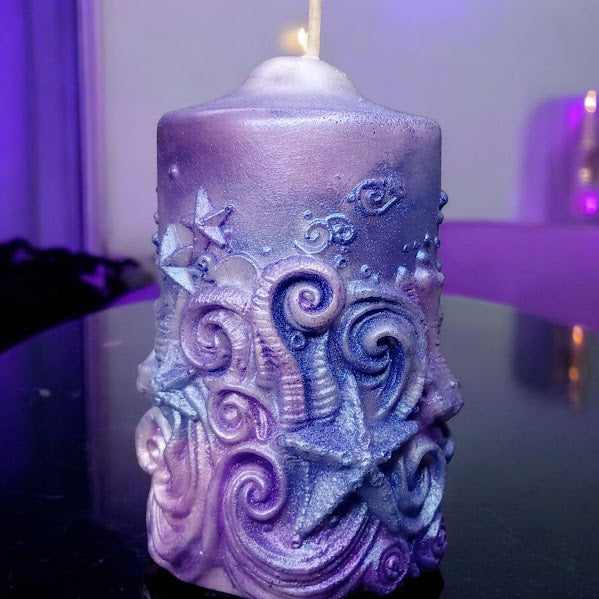 Midnight Ocean Jo Malone Water Lilly and Jasmine Scented Ocean Shaped Candle