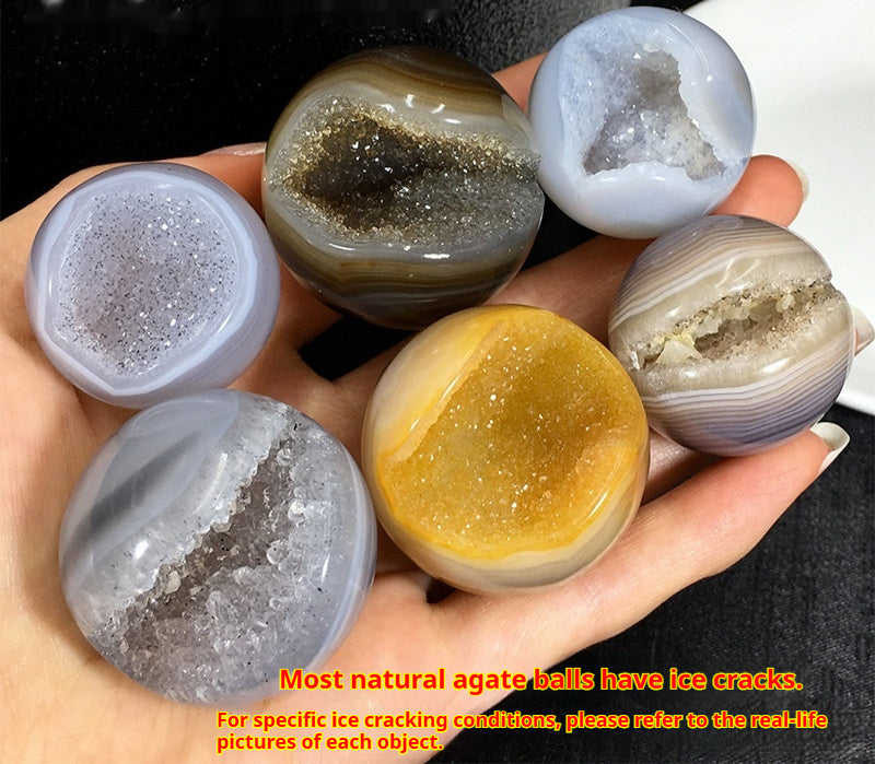 Natural Agate Crystal Cave Jack Purcell Crystal Ball