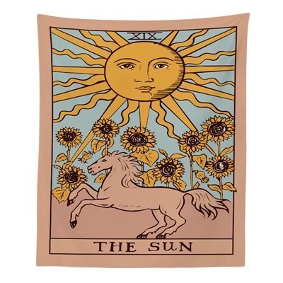 A Hand-painted Sun Goddess Divination Tapestry Hung On The Wall