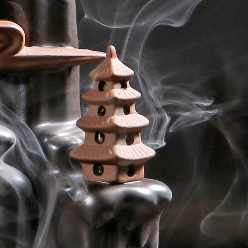 Black Incense Burner Incense Road Decoration Backflow Incense Burner