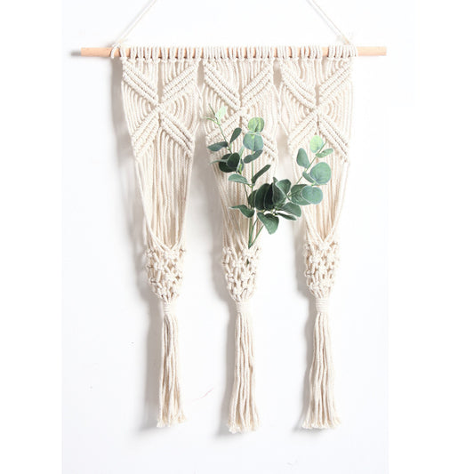 Woven Tapestry Bohemian Dried Flower Pot Rack