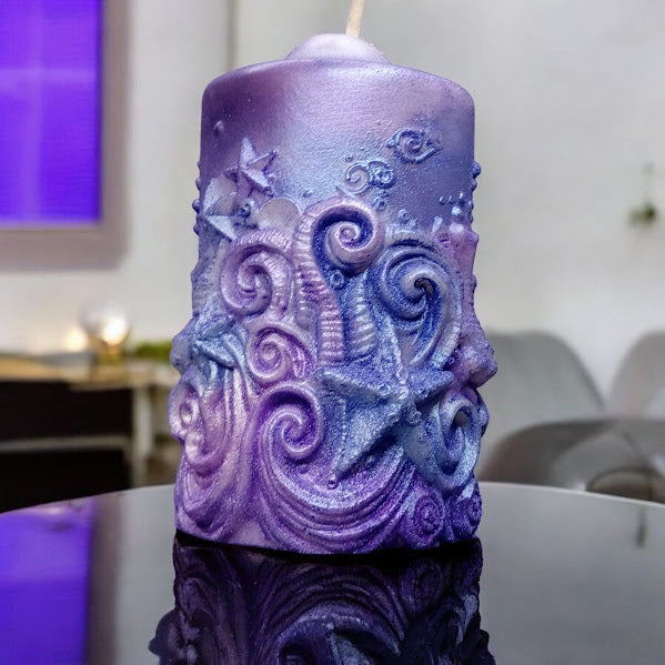 Midnight Ocean Jo Malone Water Lilly and Jasmine Scented Ocean Shaped Candle