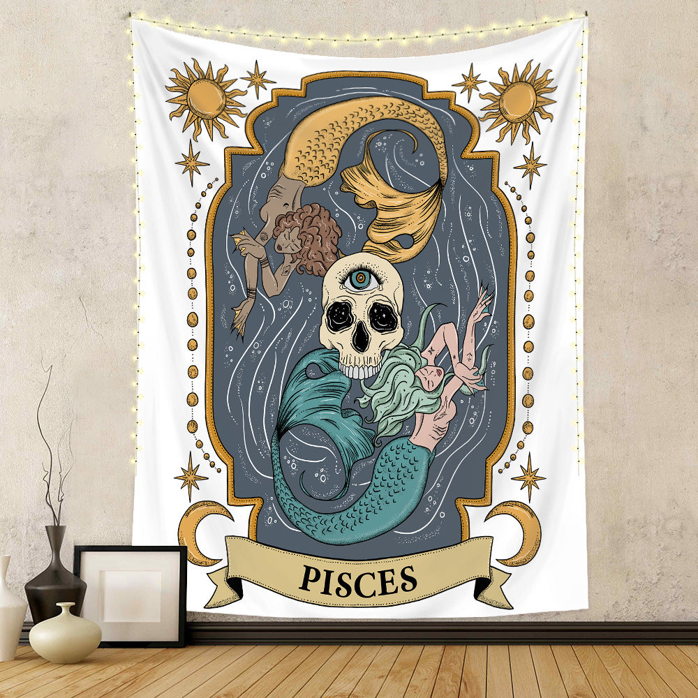 Twelve Constellation Tapestry Skull Tapestry Tarot Tapestry