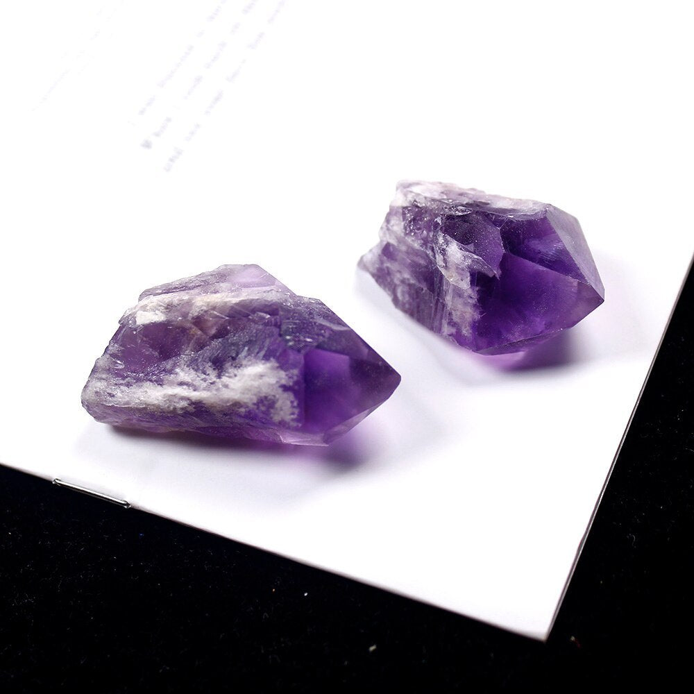 Crystal Macadam Amethyst Tooth Backbone Scepter Energy Stone