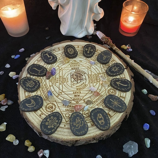 Woodcut Divination Rune Set