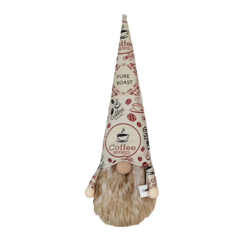 Coffee Gnome Faceless Doll Window Decoration