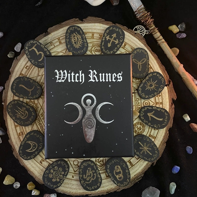 Woodcut Divination Rune Set