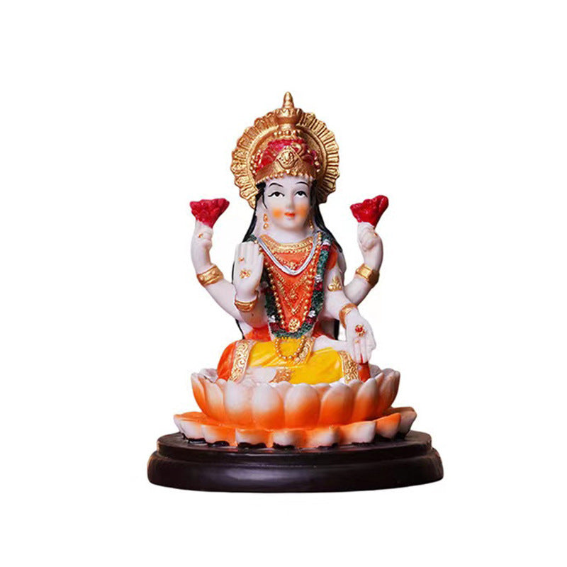 Lakshmi Ma Goddess Resin Miniature Altar Statue