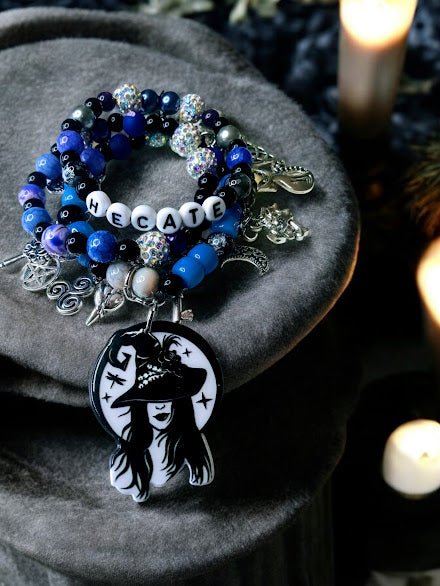 Hecate (Hekate) Beaded Charm Bracelet