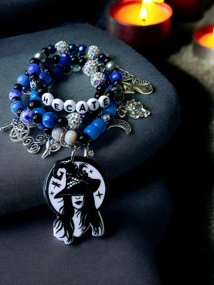 Hecate (Hekate) Beaded Charm Bracelet