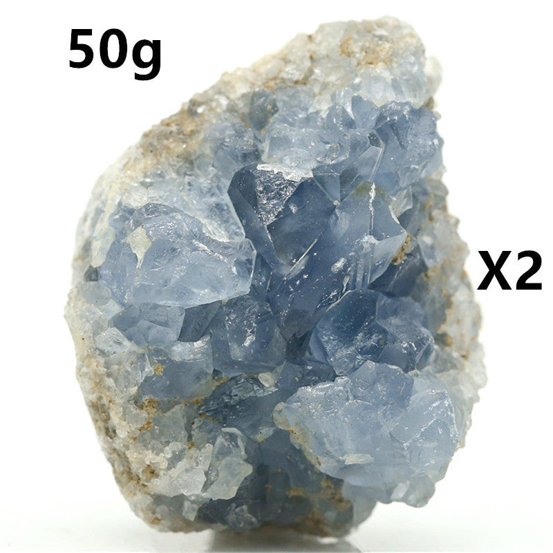 Natural Crystal Rough Stone Celestite Kyanite Crushed Stone Blue Crystal Decoration