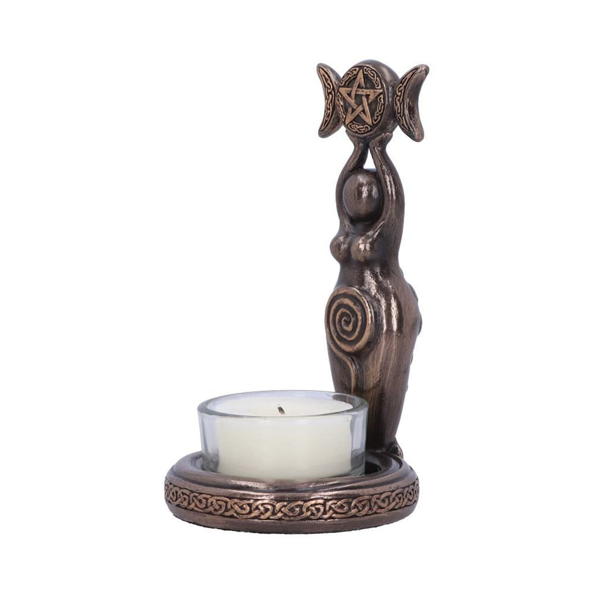 Triple Moon Goddess Tea Candle Aromatherapy Candlestick Resin Crafts