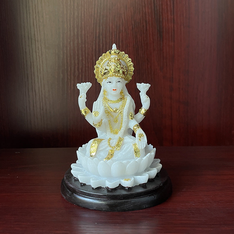 Lakshmi Ma Goddess Resin Miniature Altar Statue