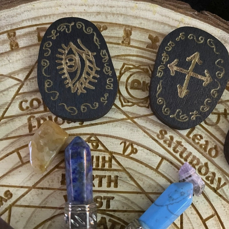 Woodcut Divination Rune Set