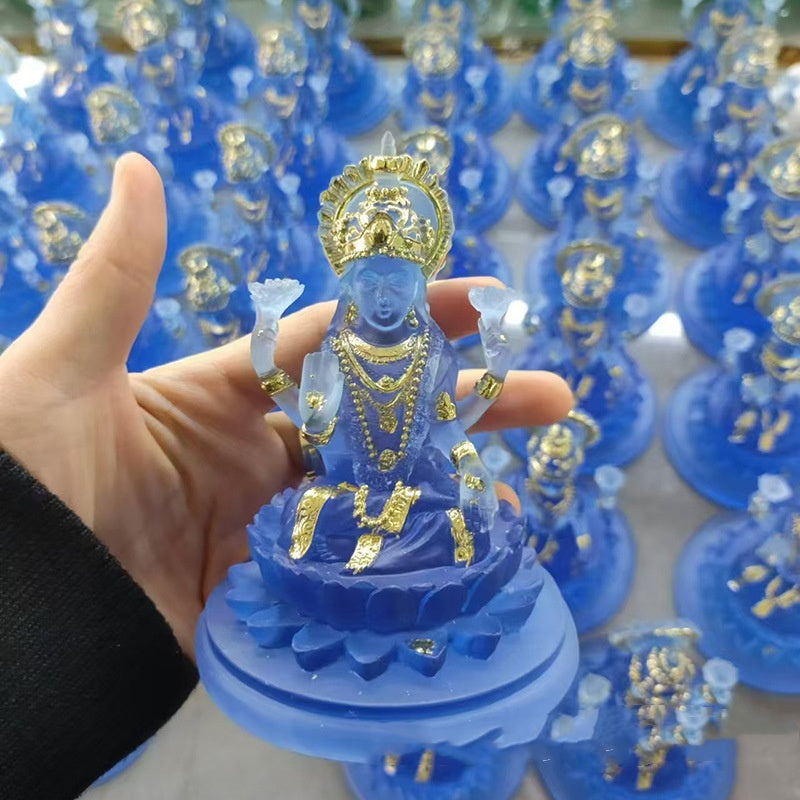 Lakshmi Ma Goddess Resin Miniature Altar Statue