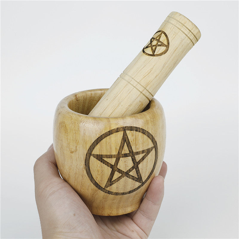 Wooden Masher Mashing Medicine Pot Altar Ornament